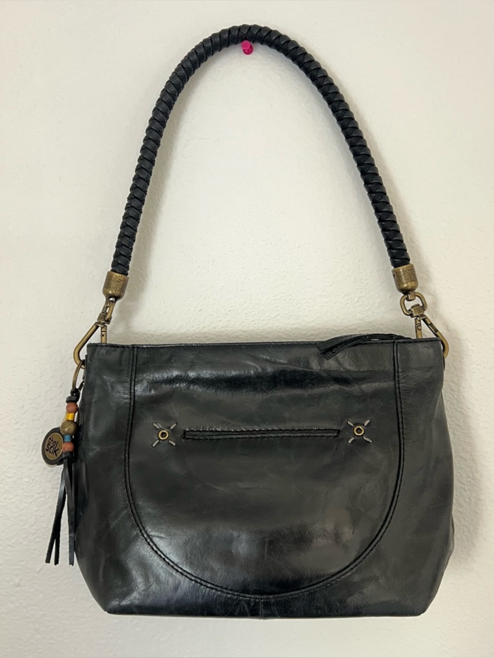 THE SAK Black Leather Shoulder Bag